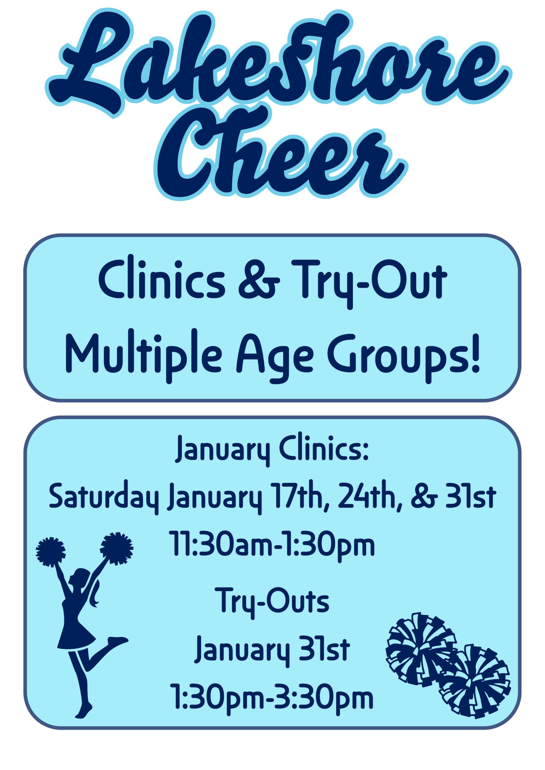 Lakeshore Cheer - Clinics & Try-Out Multiple Age Groups!